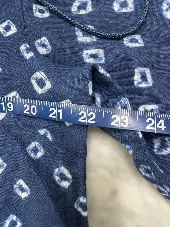 Tommy Bahama NWT Navy Blue Printed Linen Hooded Tunic $138 Retail - Picture 8 of 15